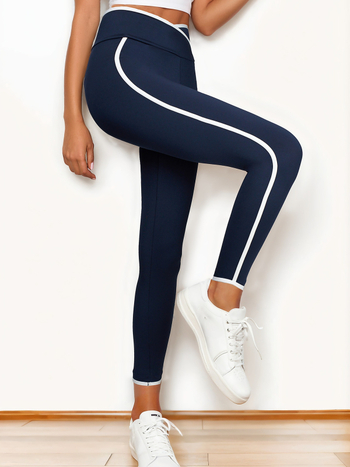 2025 Határokon átnyúló új európai és amerikai elegáns, egyszínű női magas szárú, rugalmas jóga leggings határokon átnyúló dropshippinggel