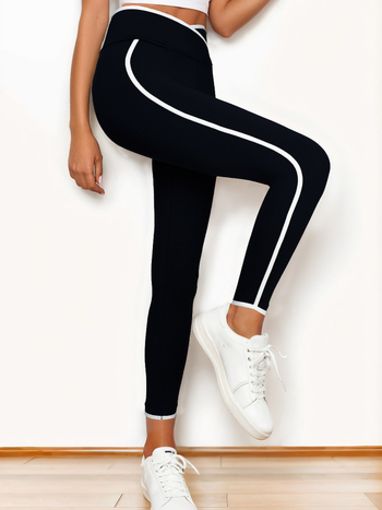 2025 Határokon átnyúló új európai és amerikai elegáns, egyszínű női magas szárú, rugalmas jóga leggings határokon átnyúló dropshippinggel