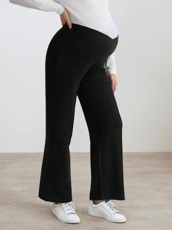 1063 Kelnės nėščiosioms, eksportuojamos per sieną, pavasario ir rudens stiliaus pilvą prilaikančios kelnės, laisvos, tiesios kelnės viršutiniams drabužiams, nesuspaudžiančios pilvo. Plačios kelnės.