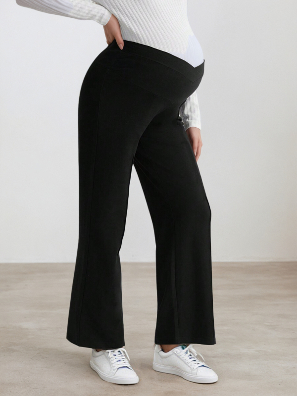 1063 Kelnės nėščiosioms, eksportuojamos per sieną, pavasario ir rudens stiliaus pilvą prilaikančios kelnės, laisvos, tiesios kelnės viršutiniams drabužiams, nesuspaudžiančios pilvo. Plačios kelnės.