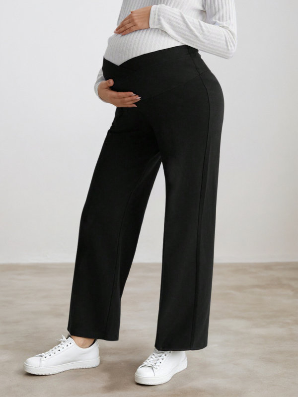 1063 Kelnės nėščiosioms, eksportuojamos per sieną, pavasario ir rudens stiliaus pilvą prilaikančios kelnės, laisvos, tiesios kelnės viršutiniams drabužiams, nesuspaudžiančios pilvo. Plačios kelnės.