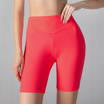 TEMU Robbanékony Nyári Magas Derekú Feszes Nejlon Nadrág Női Európai és Amerikai Női Szexi Csípőemelő Sport Jóga Rövidnadrág