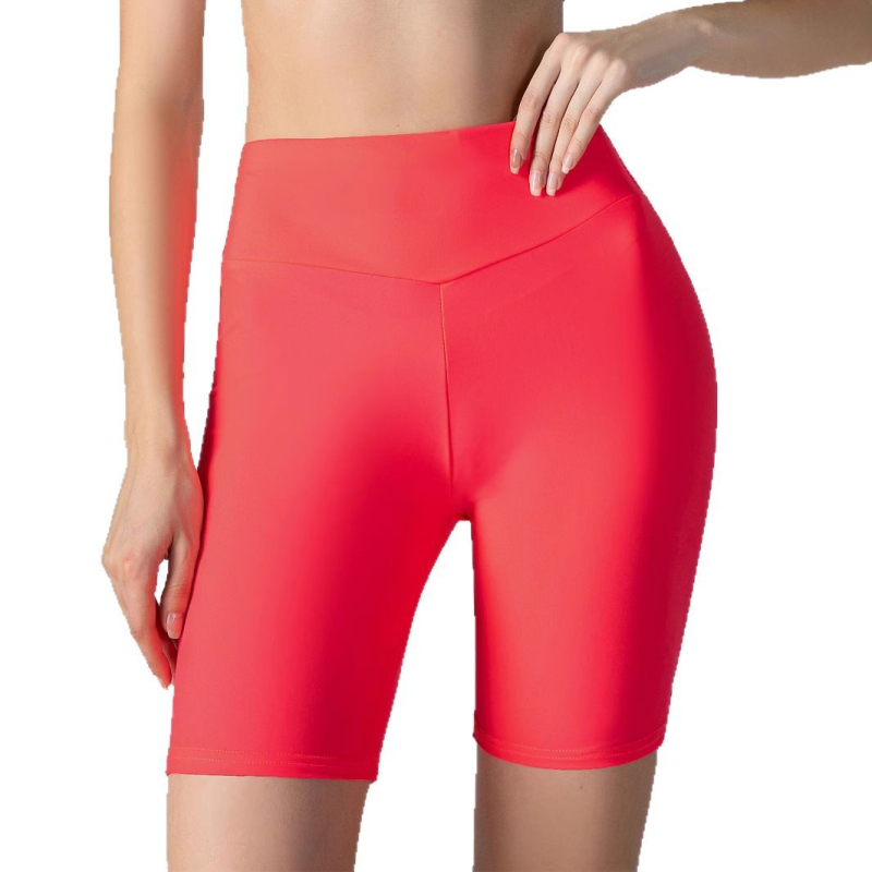 TEMU Robbanékony Nyári Magas Derekú Feszes Nejlon Nadrág Női Európai és Amerikai Női Szexi Csípőemelő Sport Jóga Rövidnadrág