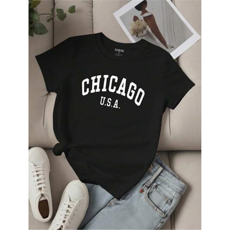 Shein Relaxiva 3 db-os női Los Angeles-i párizsi betűs mintás pulóver