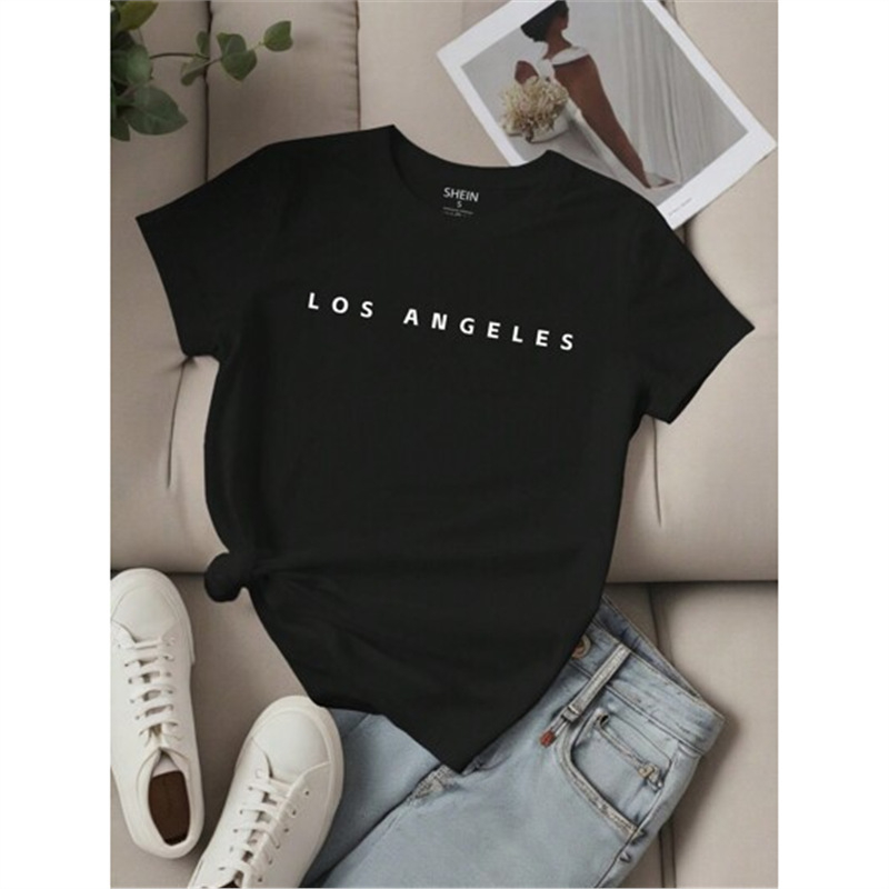 Shein Relaxiva 3 db-os női Los Angeles-i párizsi betűs mintás pulóver