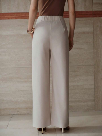 Amazon Cross-Border Нови европейски и американски стил с неправилен дизайн, широки панталони с драпировка, универсални прави панталони с широки крачоли