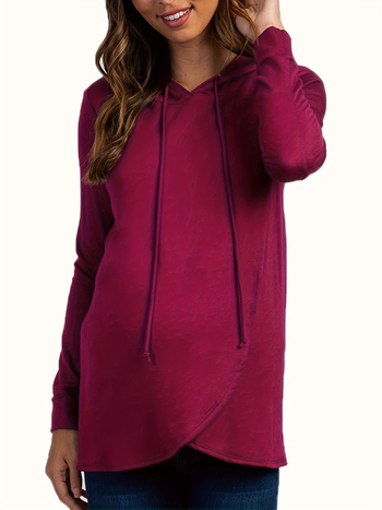 2025. aasta piiriülesed uued Euroopa ja Ameerika pikkade varrukatega kapuutsiga raseduspluusid piiriülese otsetarnega