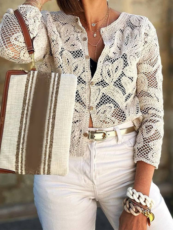 2025 Трансграничен европейски и американски есенно-зимен нов моден топ с дълъг ръкав, плътен цвят, елегантен уличен топ Gouhua