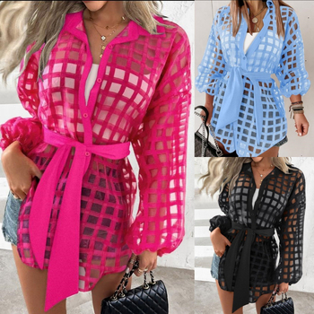 Amazon AliExpress külkereskedelmi, határokon átnyúló női 2025 tavaszi új divatos tollas, öves ingruha