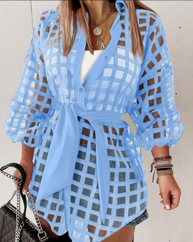 Amazon AliExpress külkereskedelmi, határokon átnyúló női 2025 tavaszi új divatos tollas, öves ingruha