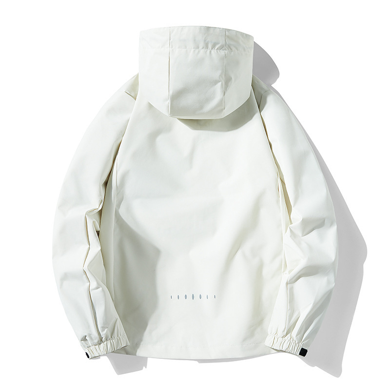 Μονόχρωμη ανδρική και γυναικεία ορειβατική ένδυση για ζευγάρια, αθλητικά ρούχα για υπαίθριες δραστηριότητες, τζάκετ με κουκούλα, από εργοστασιακό ελατήριο