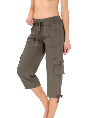 Capri nadrág, európai és amerikai, határokon átnyúló, lezser, új stílusú, derékban húzózsinóros nadrág