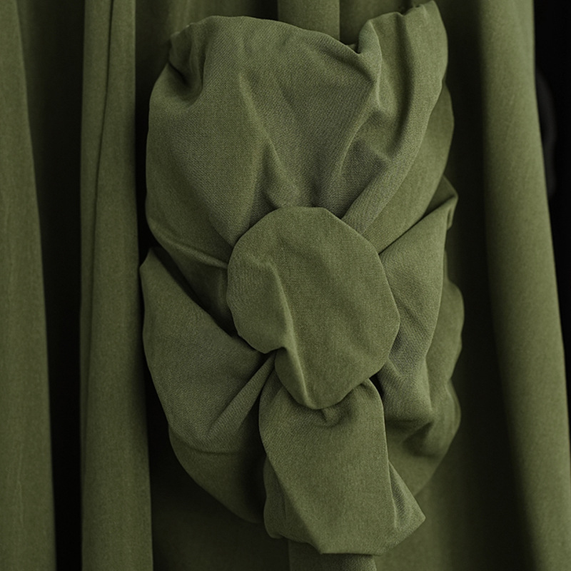 Divatos, zsebes, kétrétegű, varrásos, lámpás szoknya, niche, nehéz kézműves dizájn, virágrügyes ruha 2024 őszi újdonság