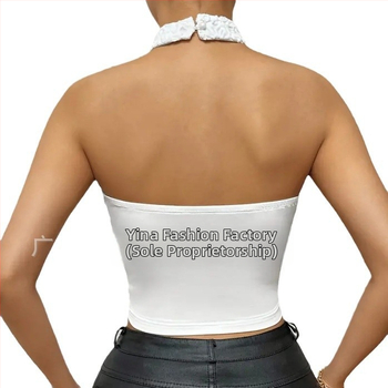 2025 Ευρώπη και Ηνωμένες Πολιτείες διασυνοριακή Amazon hot-selling δαντέλα με κοίλο λαιμό αμάνικο δαντέλα σέξι τοπ γυναίκες