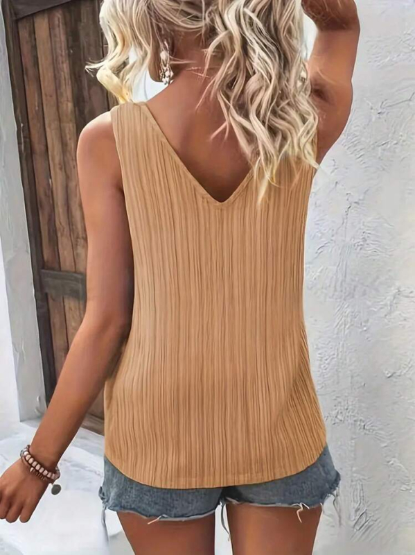 2025-ös nyári Amazon európai és amerikai népszerű új kontrasztos színű illesztéses overál fűzős, harisnyatartós, ujjatlan, V-nyakú felső