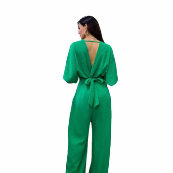 Παντελόνι με V λαιμόκοψη και ριγέ μανίκι, χωρίς κορδόνια και ίσια γραμμή, κομψό, γυναικείο, σε ίσια γραμμή, σε ευρωπαϊκή και αμερικανική διασυνοριακή γραμμή, σε ίσια γραμμή, με κομψή ολόσωμη φόρμα για γυναίκες.