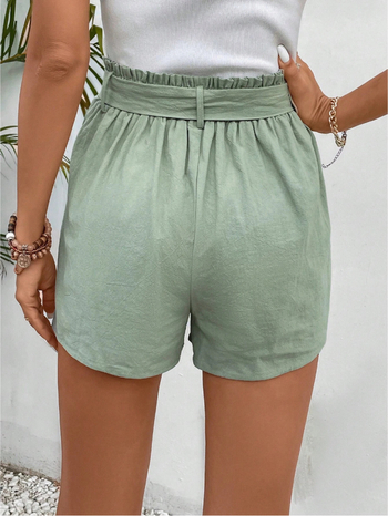 2025 Amazon Cross-Border női új, tiszta színű, lezser rövidnadrág, masniderezhető, nyári nadrág, szoknya