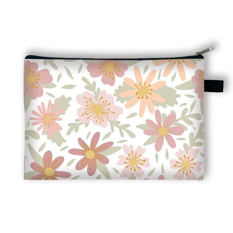 Új, kis virágos pénzérmetartó gyerekeknek, nagy kapacitású, egyszerű és luxus kulcskártya-tartó, hordozható táska lányoknak