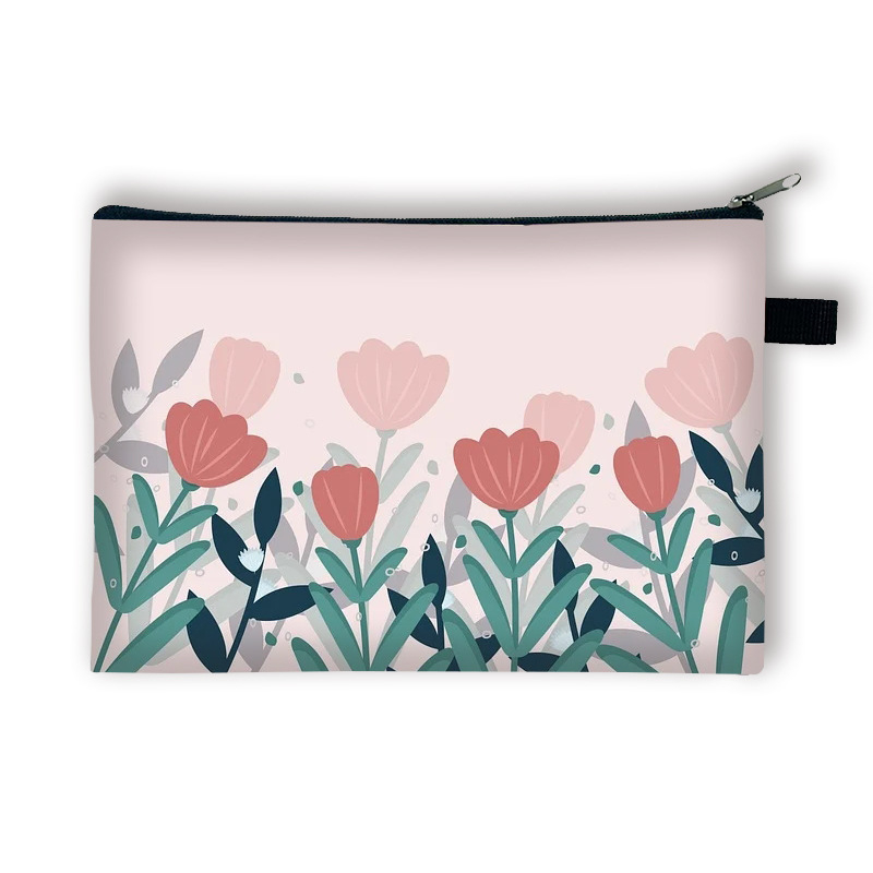 Új, kis virágos pénzérmetartó gyerekeknek, nagy kapacitású, egyszerű és luxus kulcskártya-tartó, hordozható táska lányoknak