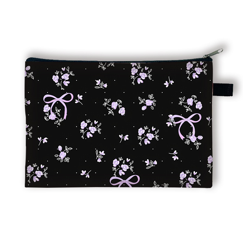 Új, kis virágos pénzérmetartó gyerekeknek, nagy kapacitású, egyszerű és luxus kulcskártya-tartó, hordozható táska lányoknak