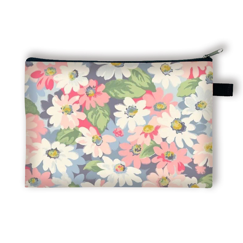 Új, kis virágos pénzérmetartó gyerekeknek, nagy kapacitású, egyszerű és luxus kulcskártya-tartó, hordozható táska lányoknak