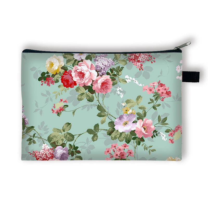 Új, kis virágos pénzérmetartó gyerekeknek, nagy kapacitású, egyszerű és luxus kulcskártya-tartó, hordozható táska lányoknak