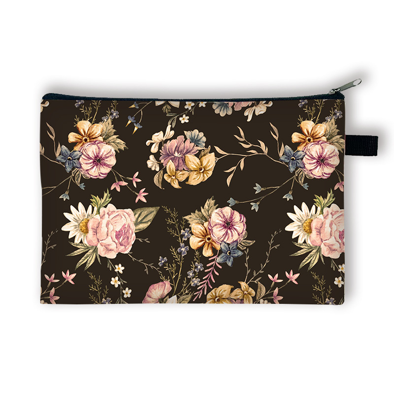 Új, kis virágos pénzérmetartó gyerekeknek, nagy kapacitású, egyszerű és luxus kulcskártya-tartó, hordozható táska lányoknak