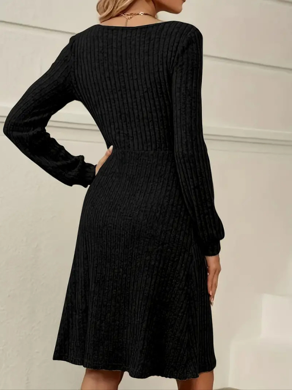 Határokon átnyúló robbanások európai és amerikai női amazon független állomású négyzet alakú galléros, egysoros, aline elegáns, hosszú ujjú, karcsúsított ruha