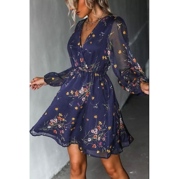 Δημοφιλής μόδα από το Amazon, ατμοσφαιρική, λεπτή και άνετη μίνι φούστα σε γραμμή Α με στάμπα από σιφόν.