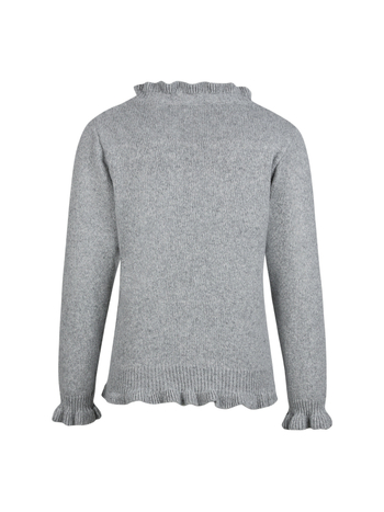 2025 őszi/téli Amazon Független Állomású Európai és Amerikai Külkereskedelmi Fodros Bordázott Kötésű Kardigán Gyöngygombokkal Pulóver