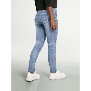 Plus Size Egyszínű Farmernadrágok Alapvető Divatos Hétköznapi