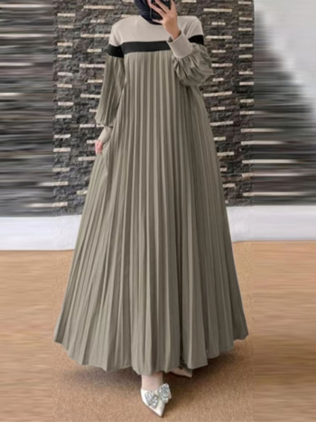 2024 őszi európai és amerikai Amazon határokon átnyúló export új, összeillesztett, rakott nyári ruhás köntös török abaja