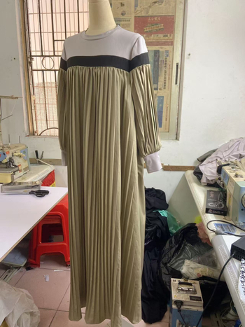 2024 őszi európai és amerikai Amazon határokon átnyúló export új, összeillesztett, rakott nyári ruhás köntös török abaja