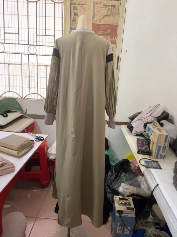 2024 őszi európai és amerikai Amazon határokon átnyúló export új, összeillesztett, rakott nyári ruhás köntös török ​​abaja