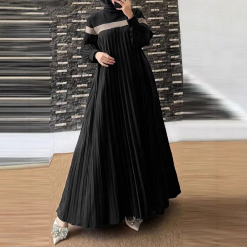 2024 őszi európai és amerikai Amazon határokon átnyúló export új, összeillesztett, rakott nyári ruhás köntös török abaja