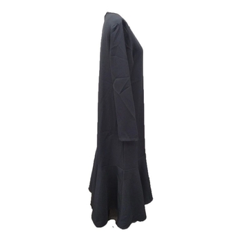 M4002 Amazon prekogranična proljetna haljina s jednim redom kopčanja u jednoj boji, elegantna duga haljina s Bliskim istokom