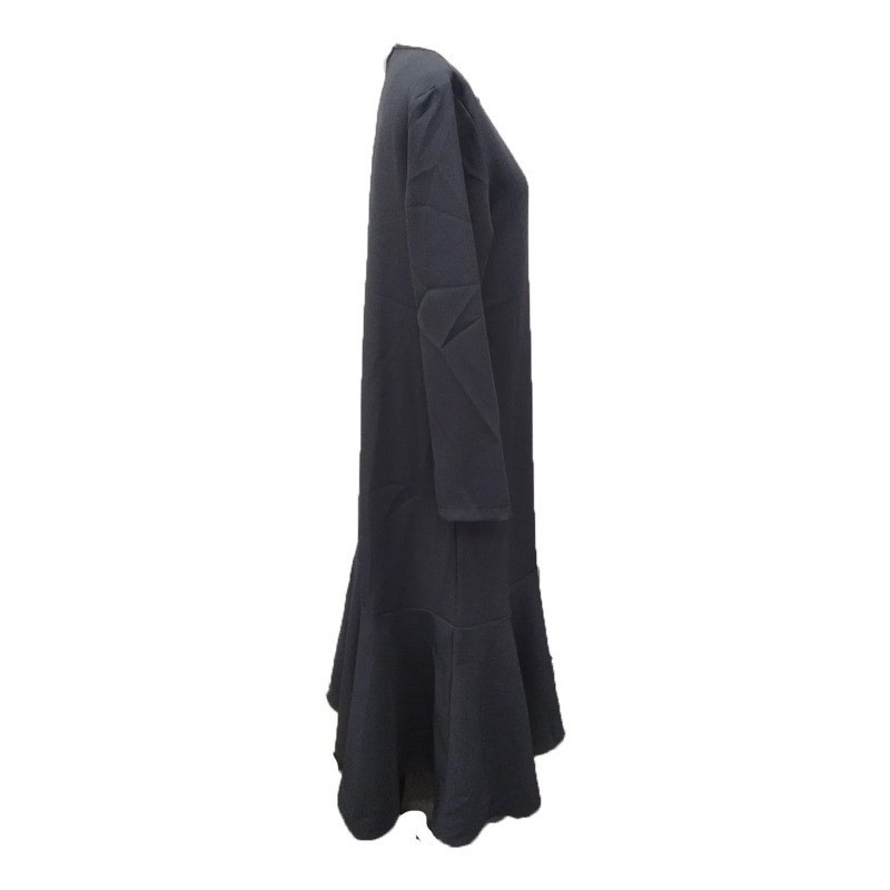 M4002 Amazon prekogranična proljetna haljina s jednim redom kopčanja u jednoj boji, elegantna duga haljina s Bliskim istokom