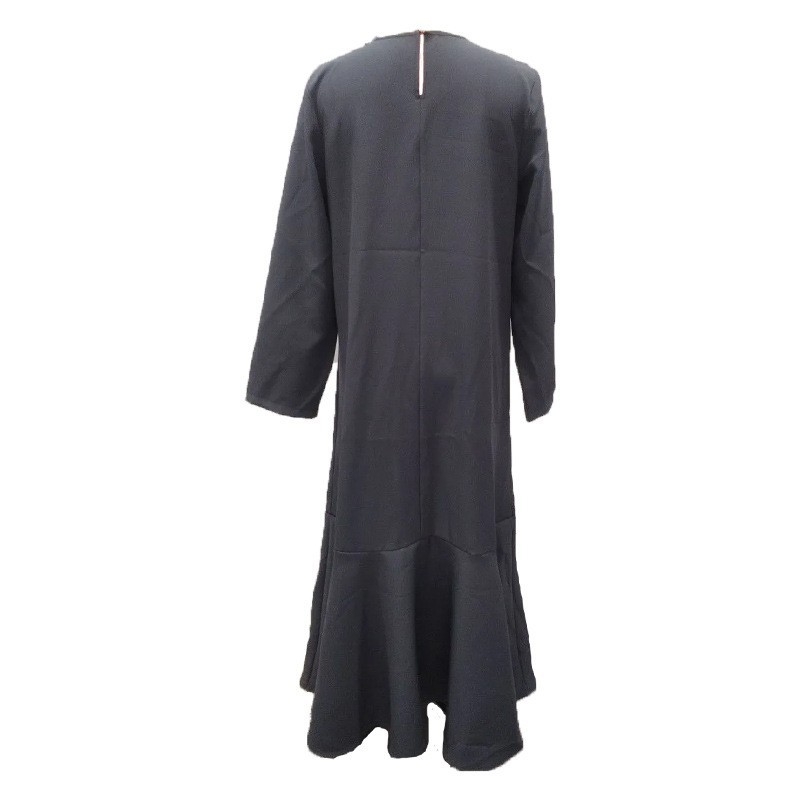 M4002 Amazon prekogranična proljetna haljina s jednim redom kopčanja u jednoj boji, elegantna duga haljina s Bliskim istokom