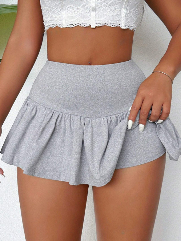 Amazon 2025 új európai és amerikai magas derekú rakott szoknya, rövid, tükröződésmentes, A-vonalú, rövid szoknya, alsónadrág, szoknya