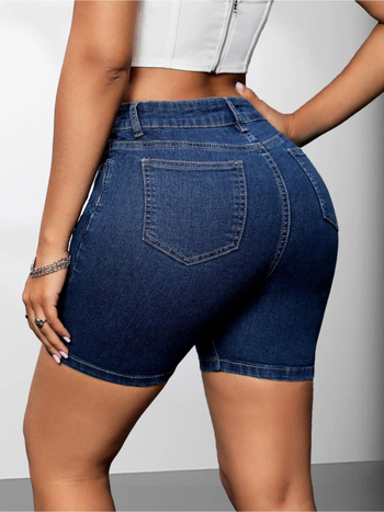 2025-ös, határokon átnyúló új európai és amerikai női lezser, egyszínű, magas derekú, karcsúsított farmernadrág, határokon átnyúló dropshippinggel