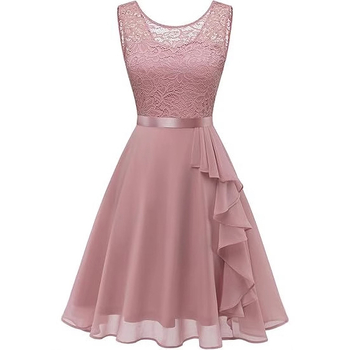 2025 Nova haljina za rođendan u europskom i američkom stilu, haljina bez rukava od čipke i mrežaste tkanine, duga večernja haljina od Amazona