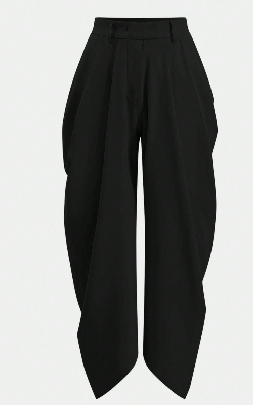 Ženske hlače Vanjska trgovina Veleprodaja 2025 Nove visoke strukirane široke drapirane plisirane nepravilne uske ležerne hlače duge hlače