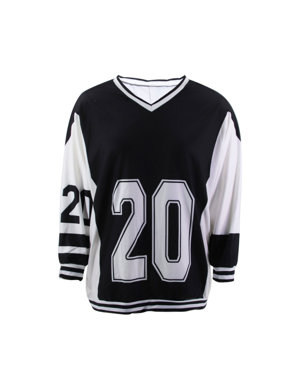 DHN091 Európai és Amerikai Határokon Átnyúló Illesztésű Laza Digitális Street Spice Girl V-nyakú, Minden Méretre Lezser Hosszú Ujjú Pulóver Női