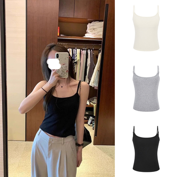 Γυναικείο τοπ Mosesqueen Camisole 2025, νέο καλοκαιρινό, όμορφο πίσω μέρος, Pure Desire, γλυκό και πικάντικο, με μονή πλέξη, αδυνατιστική εμφάνιση.