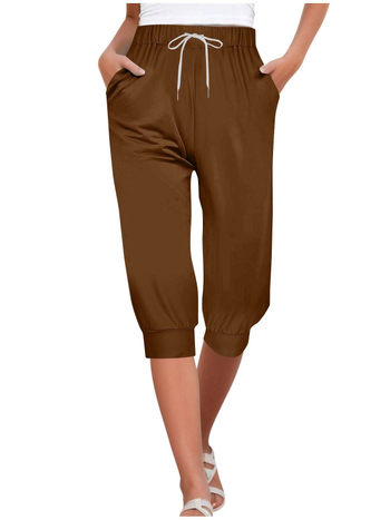 Európai és amerikai női ruházat 2025 Amazon határokon átnyúló ellátás divatos kényelmes karcsú, karcsú derékú, rövidített nadrág