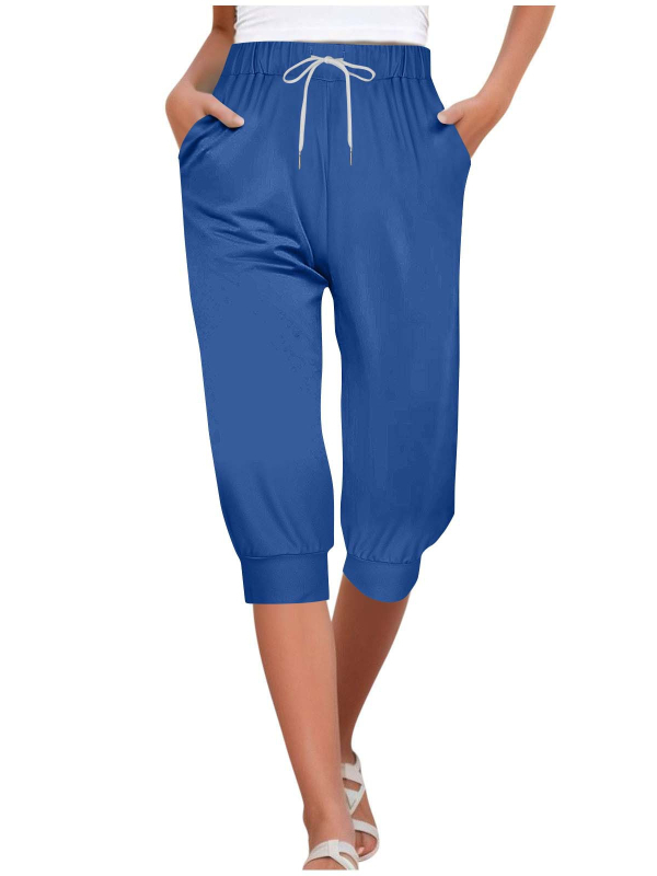 Európai és amerikai női ruházat 2025 Amazon határokon átnyúló ellátás divatos kényelmes karcsú, karcsú derékú, rövidített nadrág