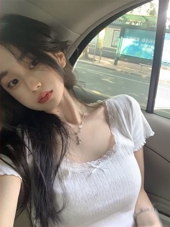 Дамска тениска с къс ръкав и къса яка BM Style, бяла дантела, нова лятна къса тениска с вътрешен ръкав