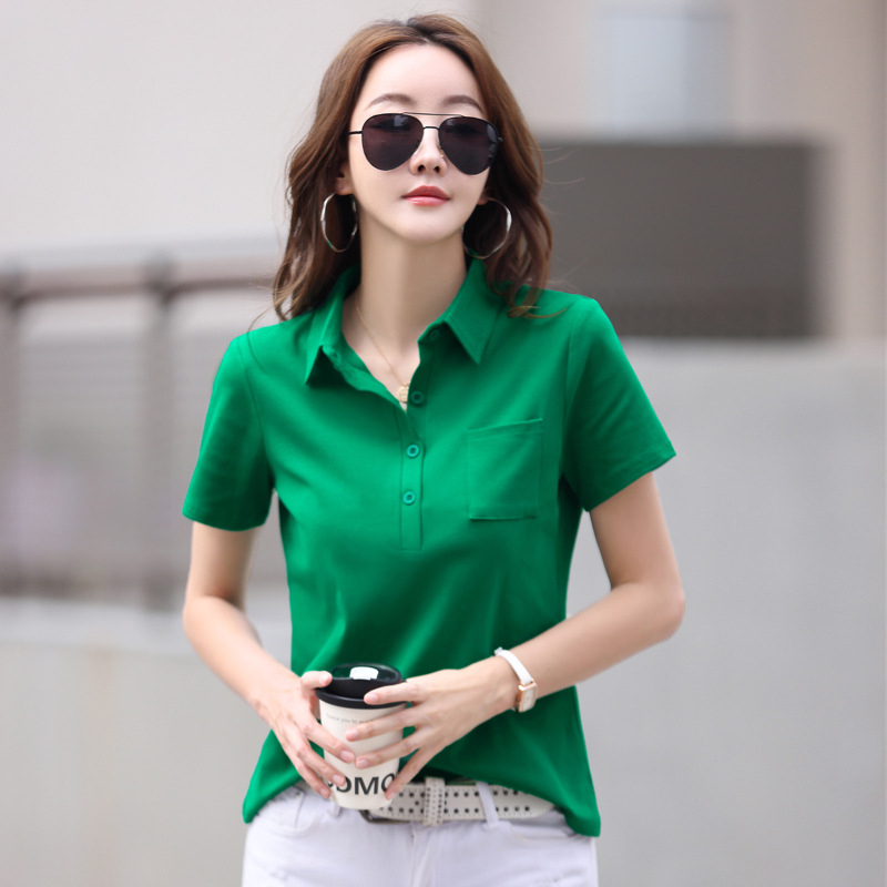 82326 Pamut női póló, rövid ujjú, új koreai stílus, divatos, bő, sokoldalú, kerek nyakú, félujjas póló, vékony stílus, ins fazon