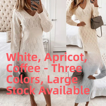 Határokon átnyúló stílusú, meleg, hosszú ujjú kötöttáru 2021 új őszi Amazon női szexi felsőruházat, testhezálló pulóverruha