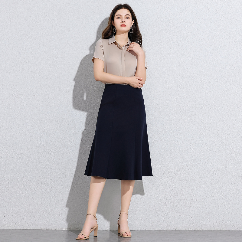 Külkereskedelmi stílusú francia Hepburn stílusú retró szoknya magas derekú, karcsúsító megjelenésű, drapézott A-vonalú szoknya, luxus, nagy lengő, esernyőszoknya nőknek